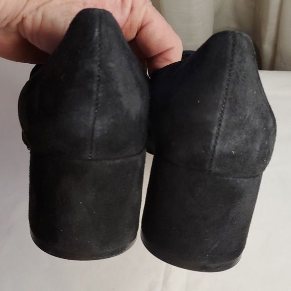 Kate Spade leather block heel slip on loafers - Picture 3 of 8